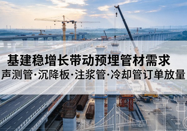 海伦基建稳增长带动预埋监测管材需求，声测管、沉降板、注浆管订单持续放量